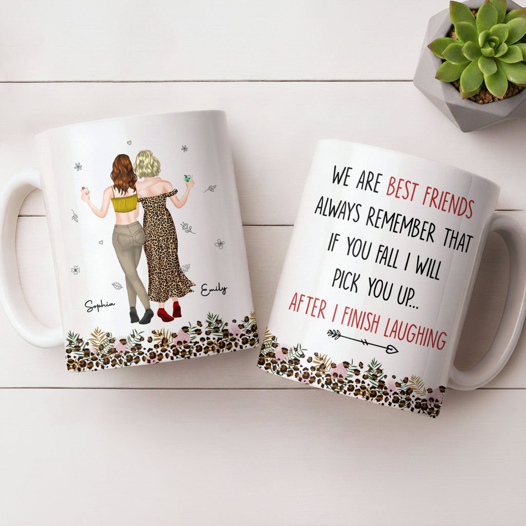 Personalized Leopard Print Best Friend Mug Custom Gift Edge-to-edge Mug GradoCreations
