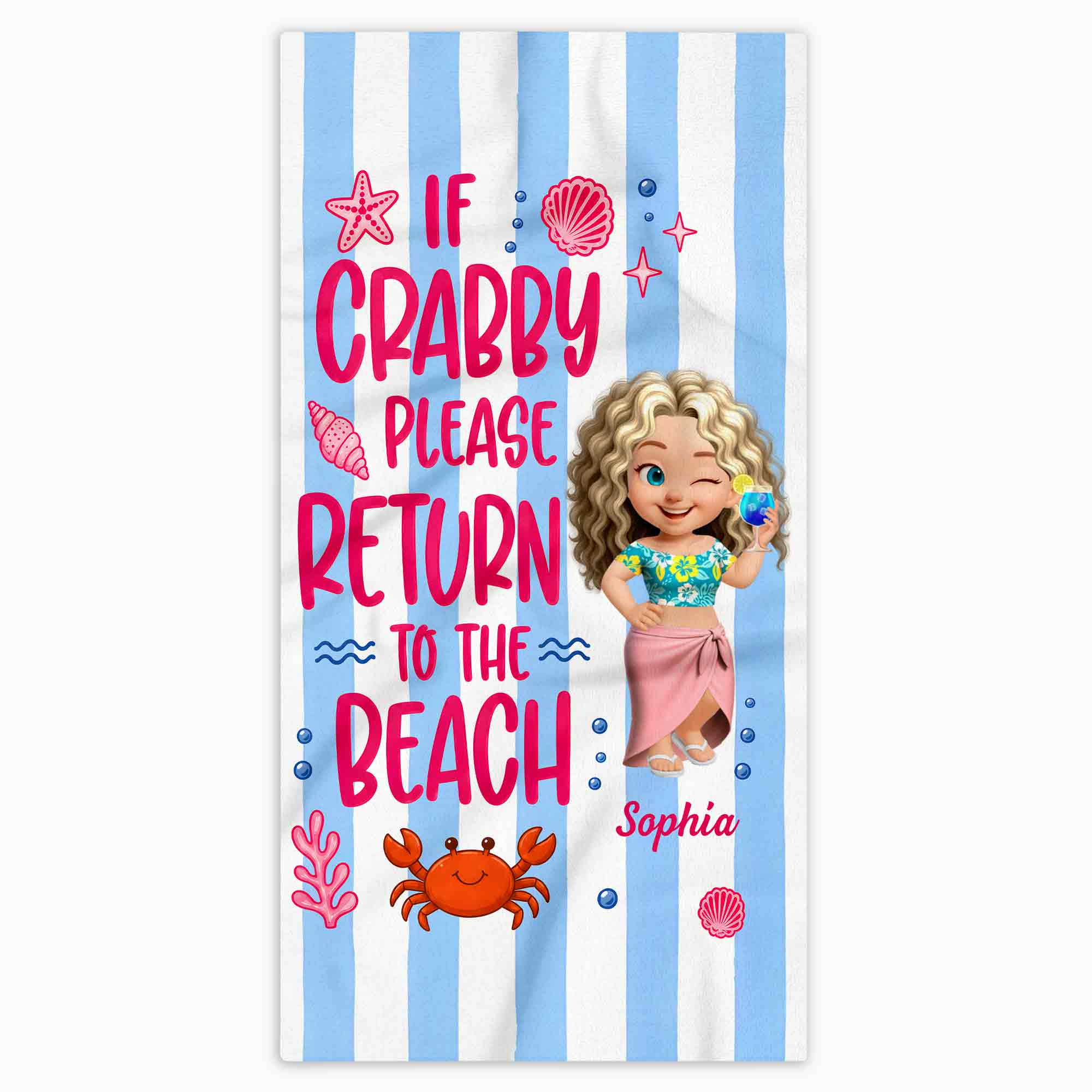 Personalized Beach Towel Custom Name for Best Friend Gift Beach Towels GradoCreations