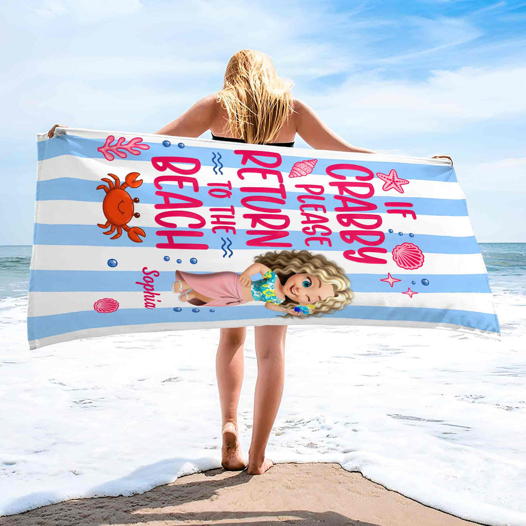 Personalized Beach Towel Custom Name for Best Friend Gift Beach Towels GradoCreations