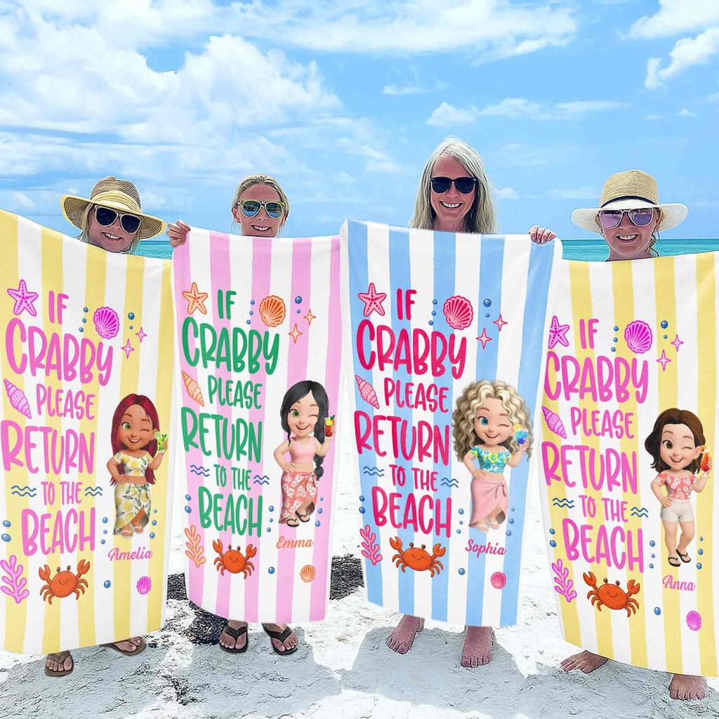 Personalized Beach Towel Custom Name for Best Friend Gift Beach Towels GradoCreations