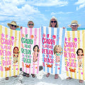Personalized Beach Towel Custom Name for Best Friend Gift Beach Towels GradoCreations