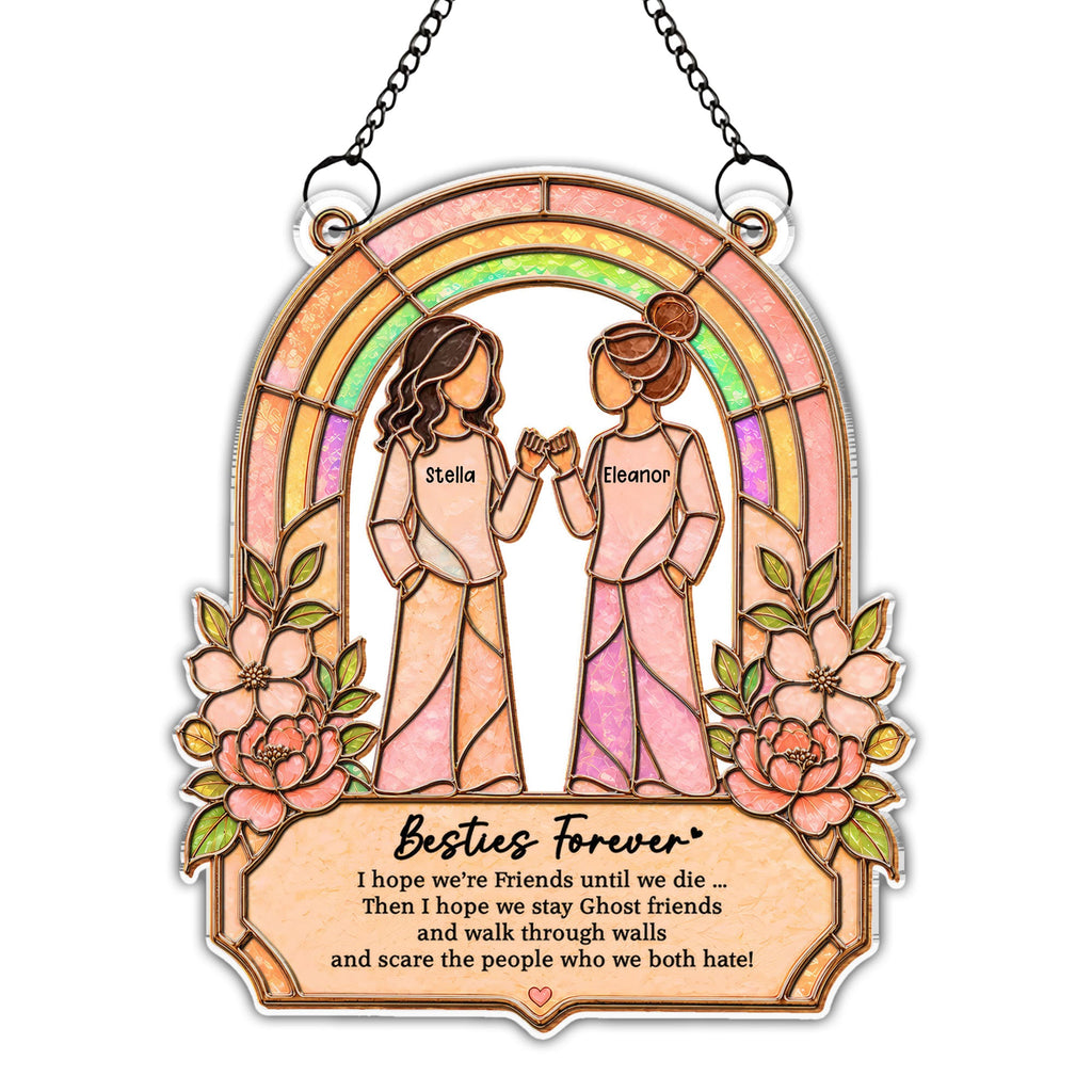 Personalized Suncatcher Custom Name Gift for Best Friends