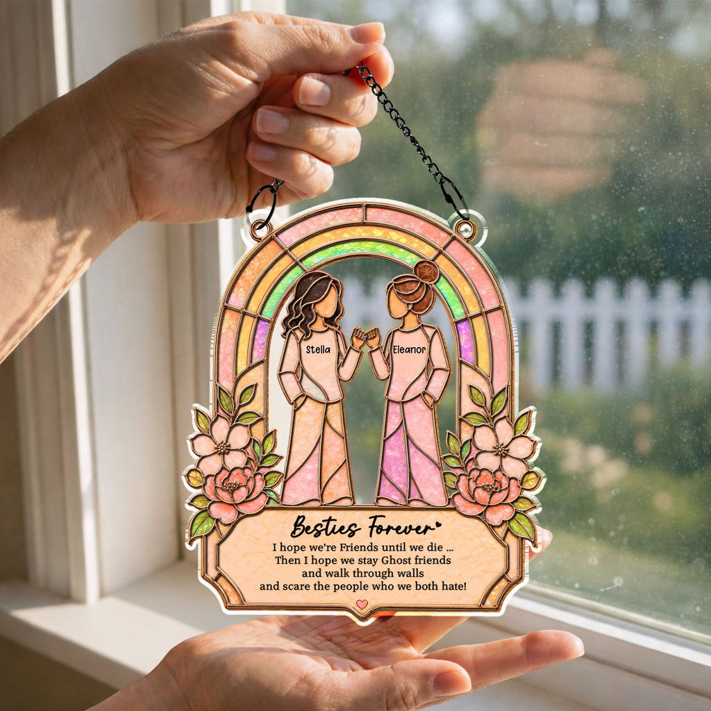 Personalized Suncatcher Custom Name Gift for Best Friends