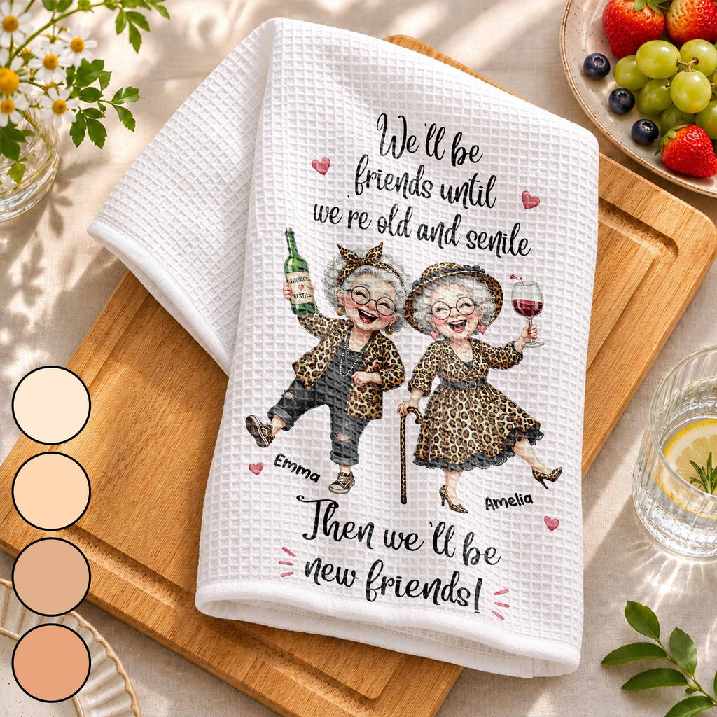 Personalized Kitchen Towel Best Friend Gift for BFF Custom Print
