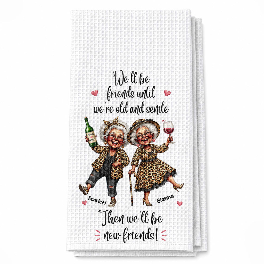 Personalized Kitchen Towel Best Friend Gift for BFF Custom Print