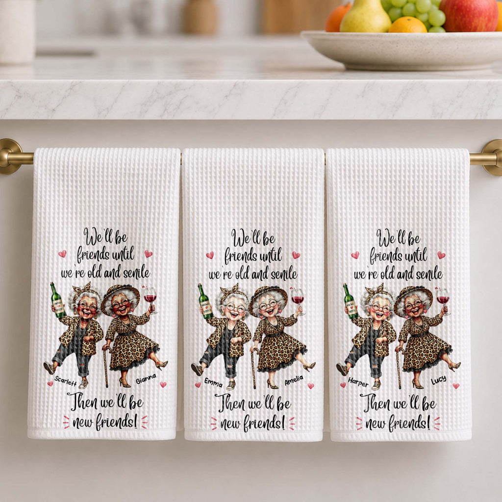 Personalized Kitchen Towel Best Friend Gift for BFF Custom Print