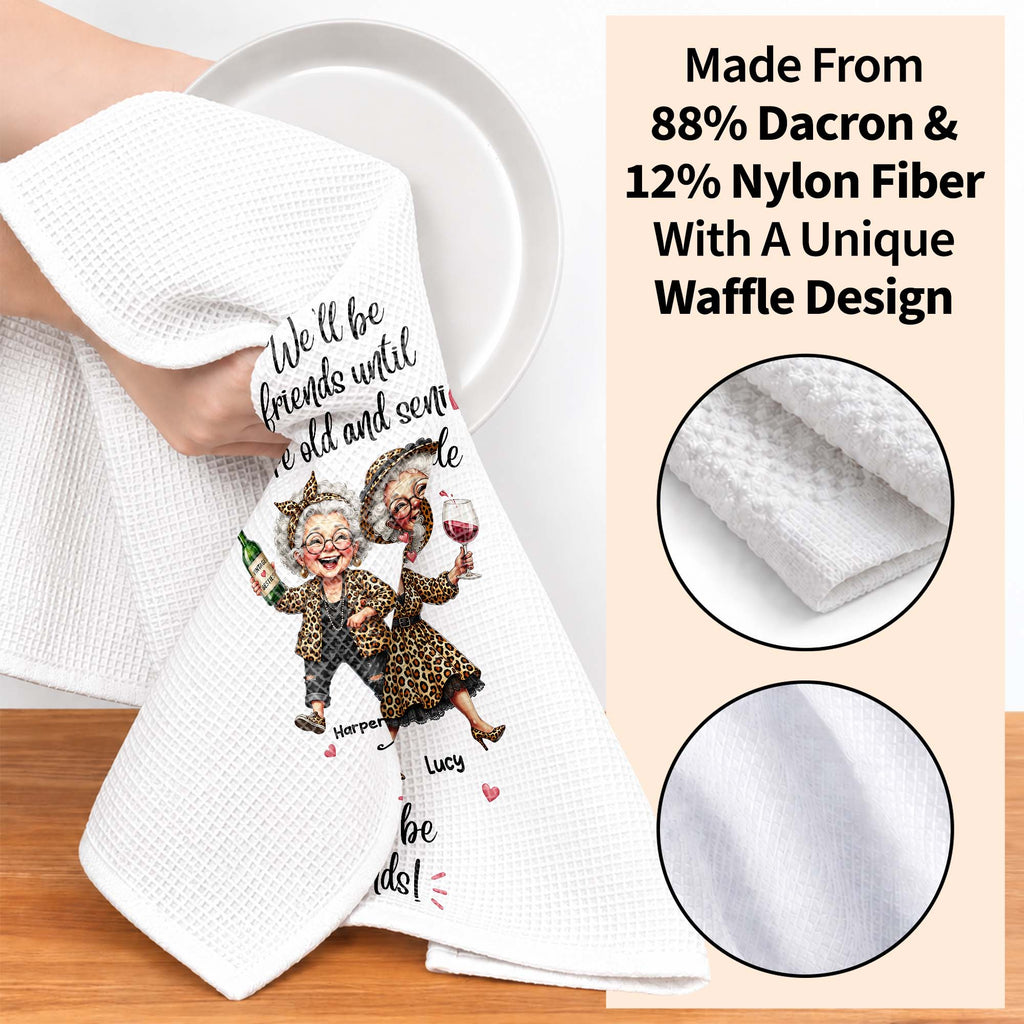 Personalized Kitchen Towel Best Friend Gift for BFF Custom Print