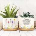 Personalized Birth Month Flower Ceramic Plant Pot Gift for Best Friends Ceramic Plant Pot GradoCreations
