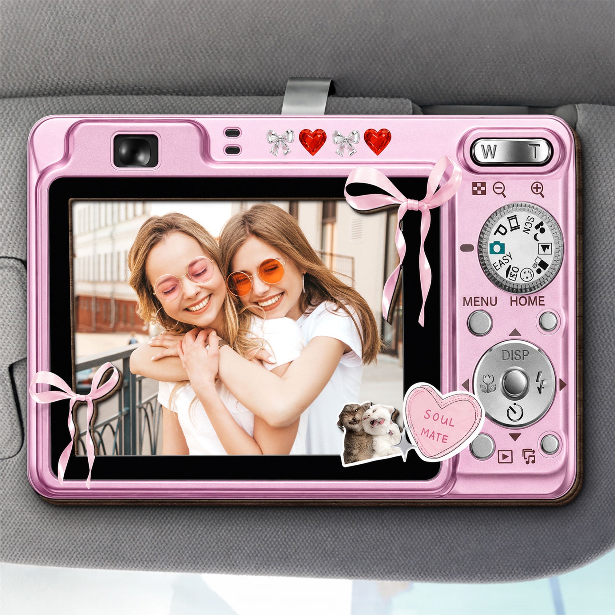 Personalized Custom Shaped Car Visor Clip Gift for Couple Car Visor Clip GradoCreations