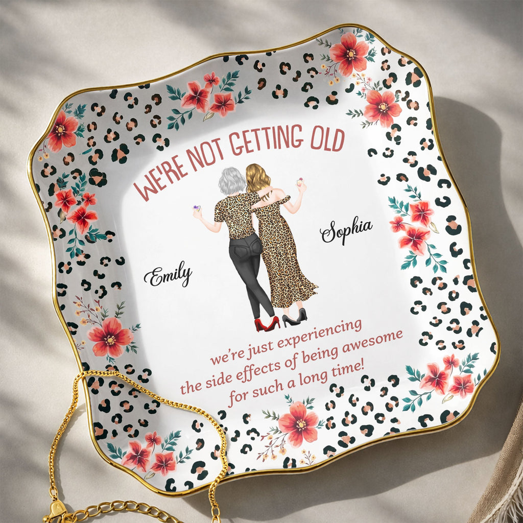Personalized Ceramic Jewelry Dish Custom Name Gift for Besties