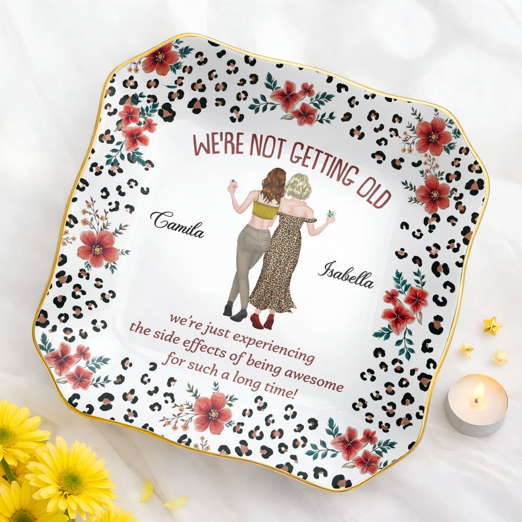 Personalized Ceramic Jewelry Dish Custom Name Gift for Besties