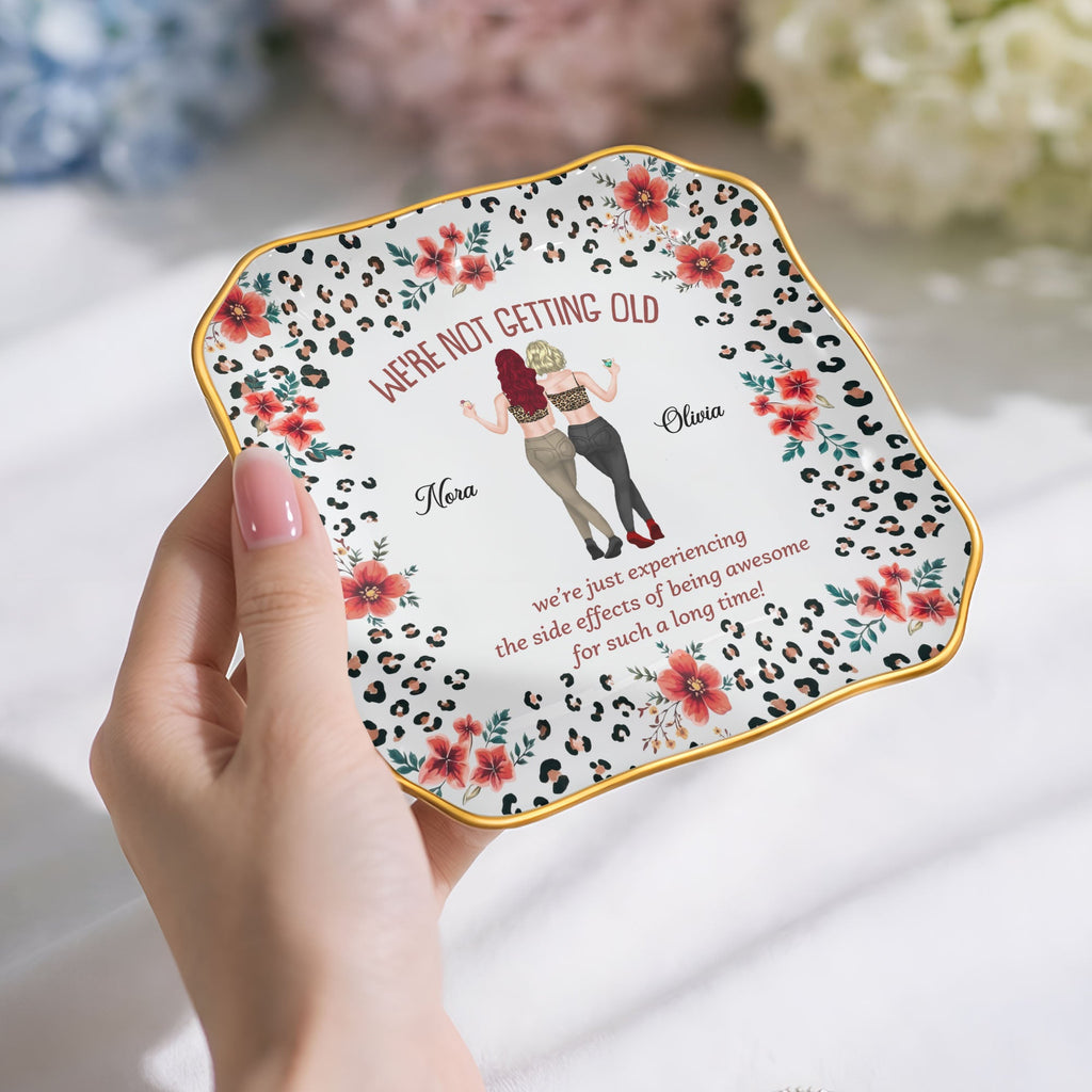 Personalized Ceramic Jewelry Dish Custom Name Gift for Besties