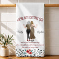 Personalized Leopard Print Kitchen Towel Best Friend Gift Kitchen Towel GradoCreations