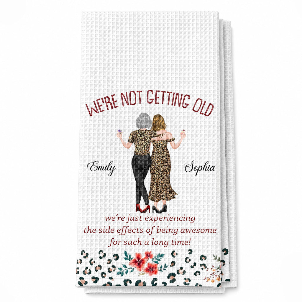Personalized Leopard Print Kitchen Towel Best Friend Gift Kitchen Towel GradoCreations