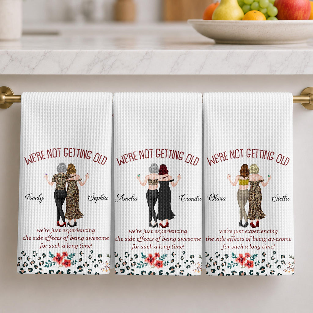 Personalized Leopard Print Kitchen Towel Best Friend Gift Kitchen Towel GradoCreations