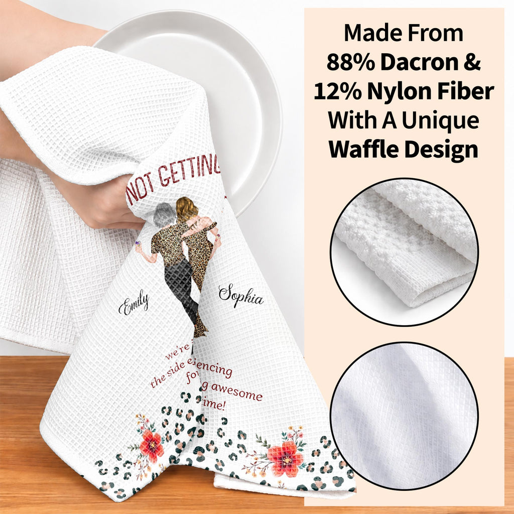 Personalized Leopard Print Kitchen Towel Best Friend Gift Kitchen Towel GradoCreations