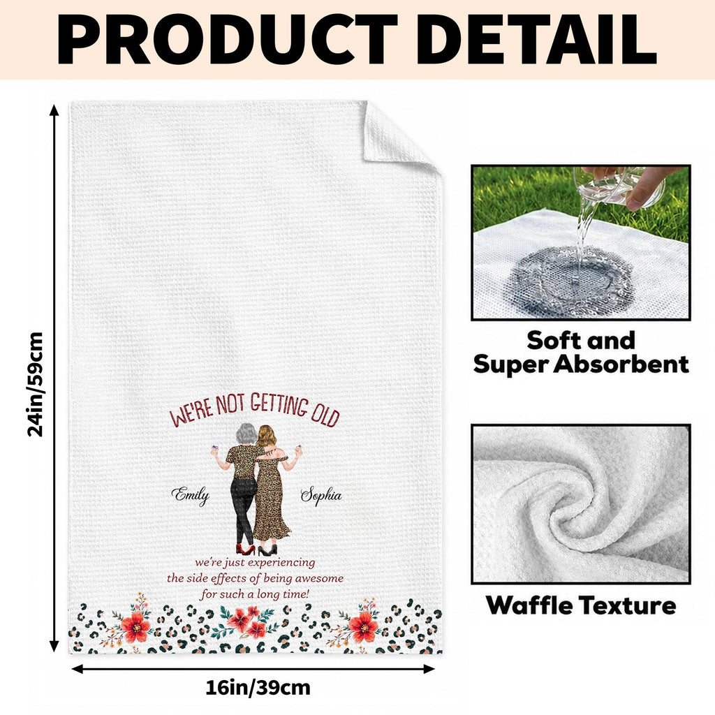 Personalized Leopard Print Kitchen Towel Best Friend Gift Kitchen Towel GradoCreations
