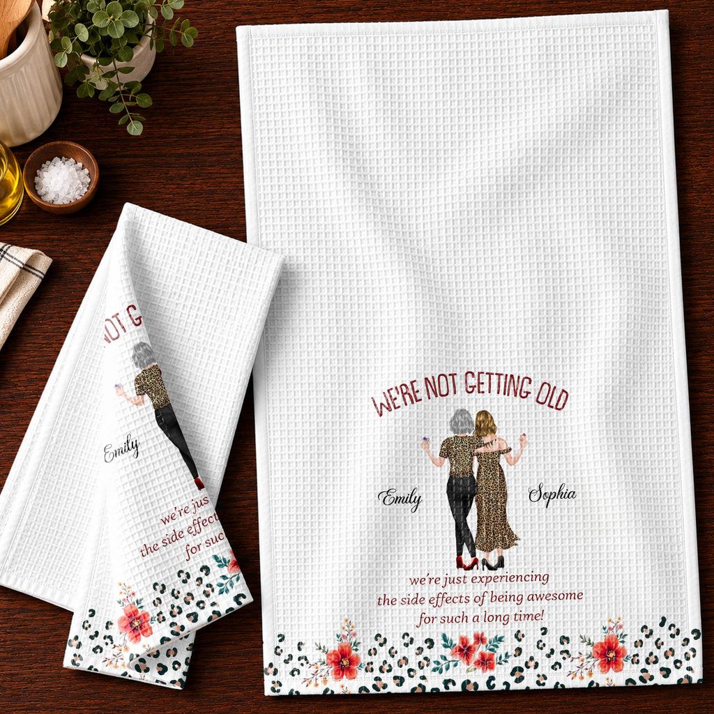 Personalized Leopard Print Kitchen Towel Best Friend Gift Kitchen Towel GradoCreations