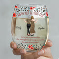 Personalized Stemless Wine Glass Custom BFF Gift Unique Design