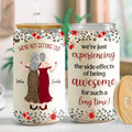 Personalized Clear Glass Can Custom Name Gift for Besties