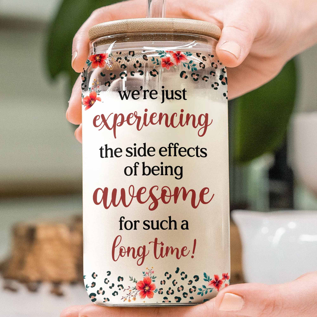 Personalized Clear Glass Can Custom Name Gift for Besties