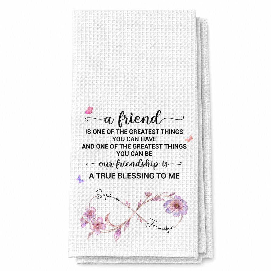 Personalized Kitchen Towel Custom Name Gift for Best Friend Kitchen Towel GradoCreations