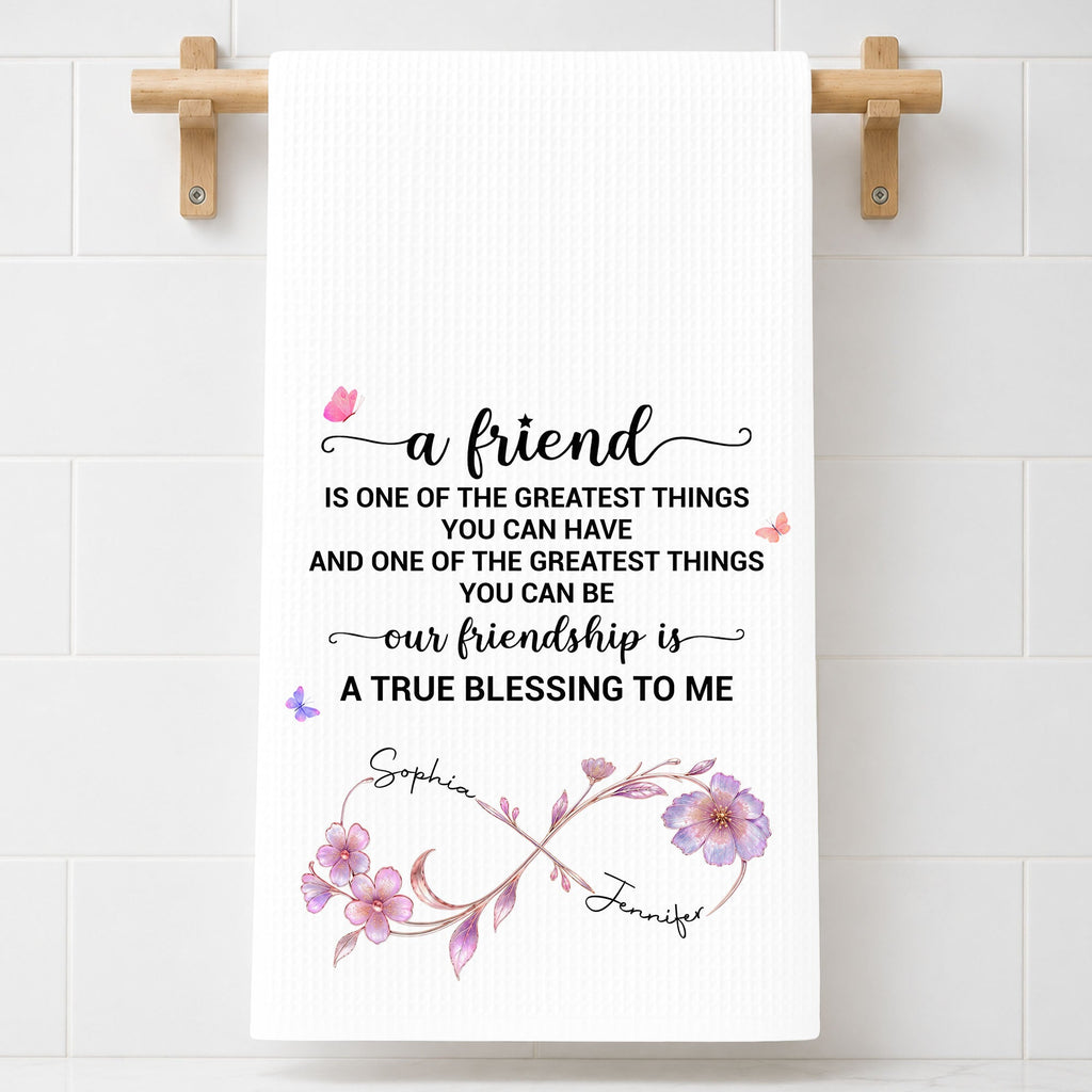 Personalized Kitchen Towel Custom Name Gift for Best Friend Kitchen Towel GradoCreations