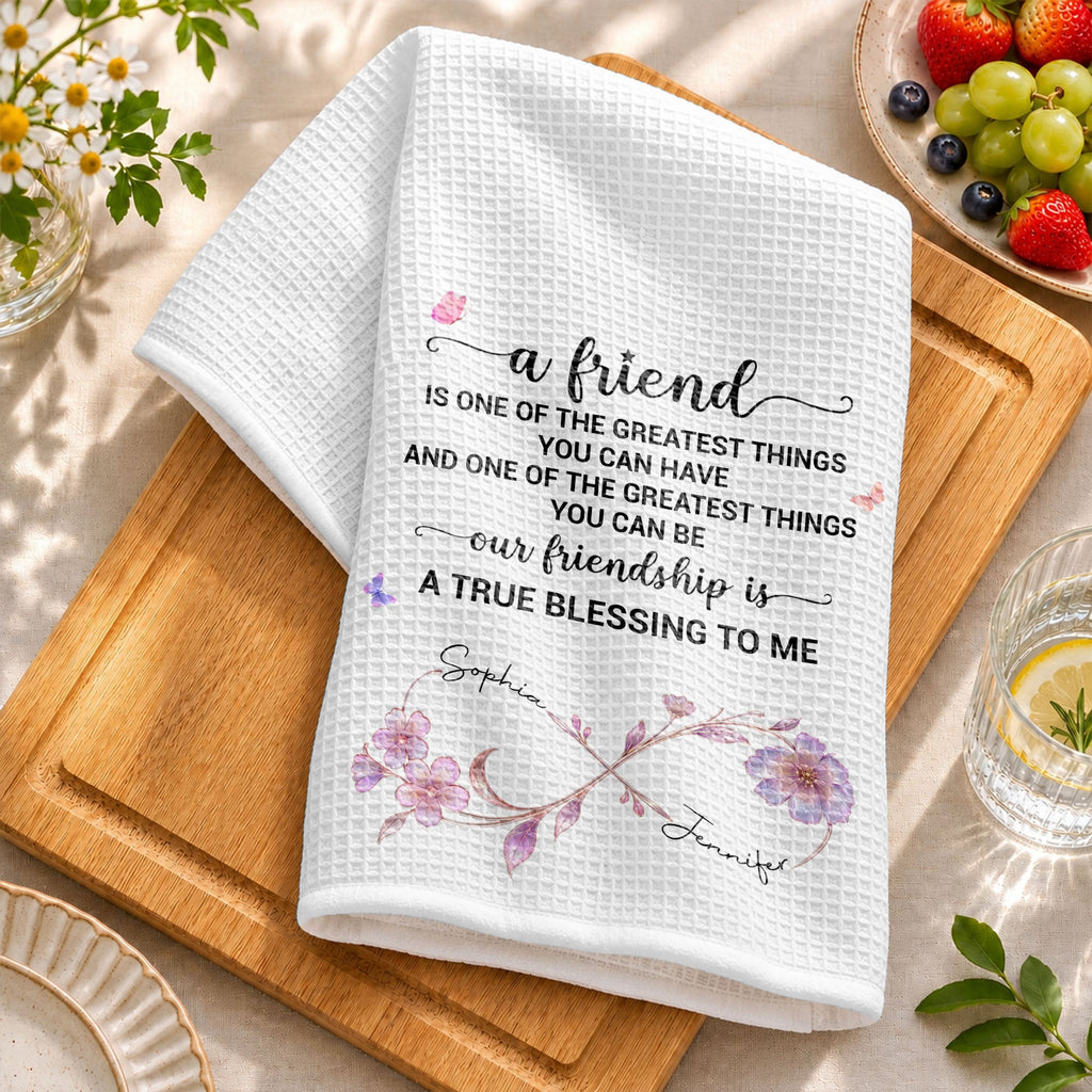 Personalized Kitchen Towel Custom Name Gift for Best Friend Kitchen Towel GradoCreations