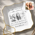 Personalized Lace Square Jewelry Dish Custom Name Gift for Best Friends