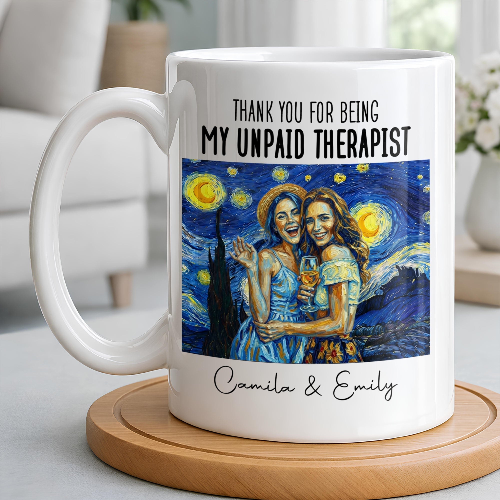 Personalized Photo Upload Coffee Mug for Best Friend Gift Edge-to-edge Mug GradoCreations