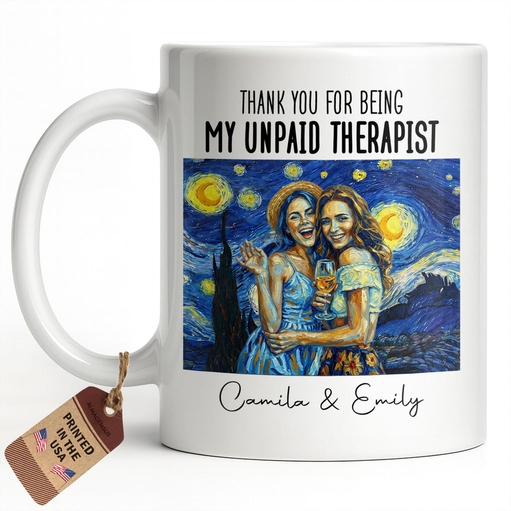 Personalized Photo Upload Coffee Mug for Best Friend Gift Edge-to-edge Mug GradoCreations