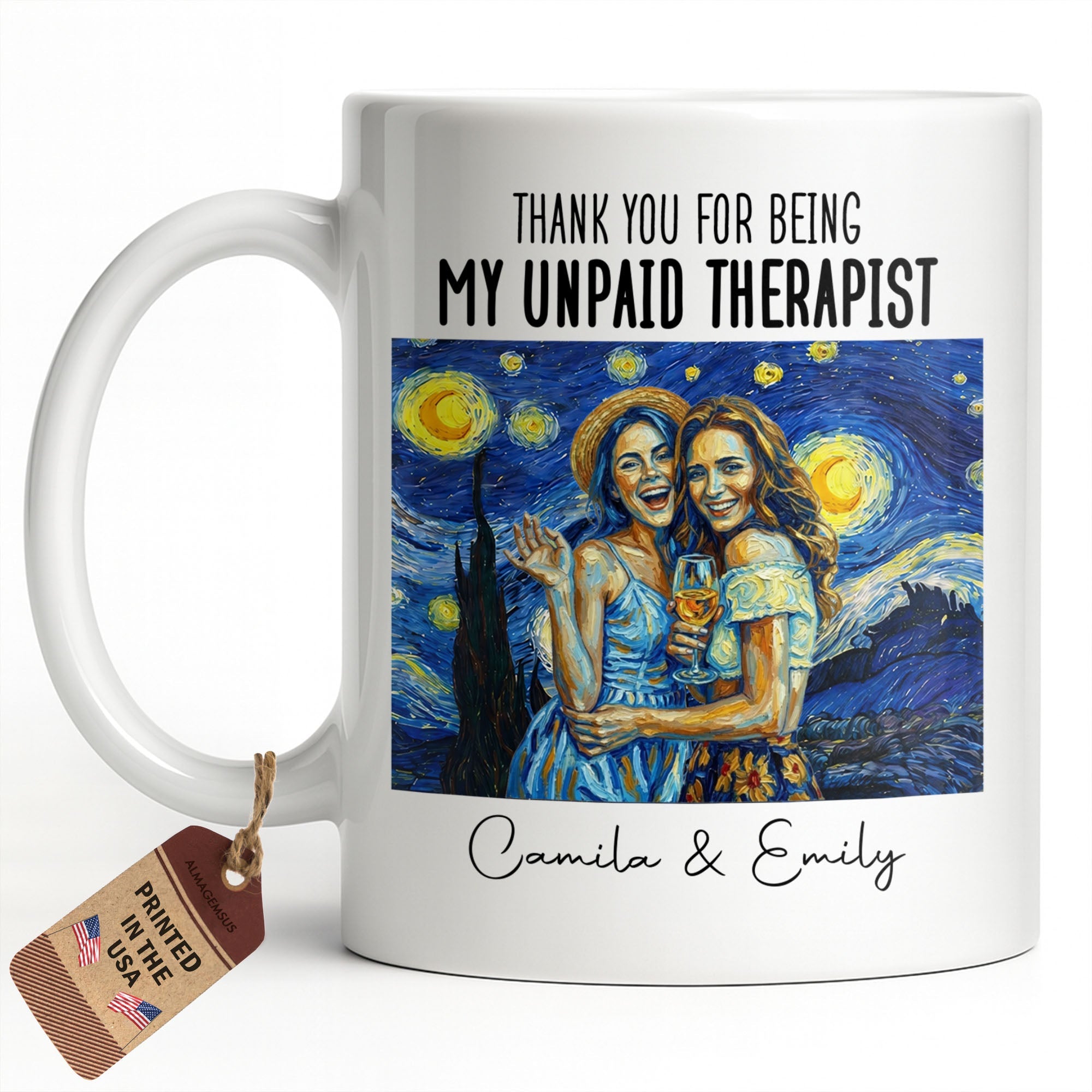 Personalized Photo Upload Coffee Mug for Best Friend Gift Edge-to-edge Mug GradoCreations