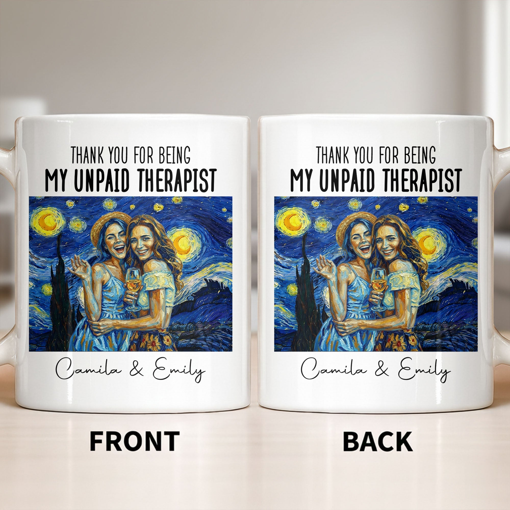 Personalized Photo Upload Coffee Mug for Best Friend Gift Edge-to-edge Mug GradoCreations