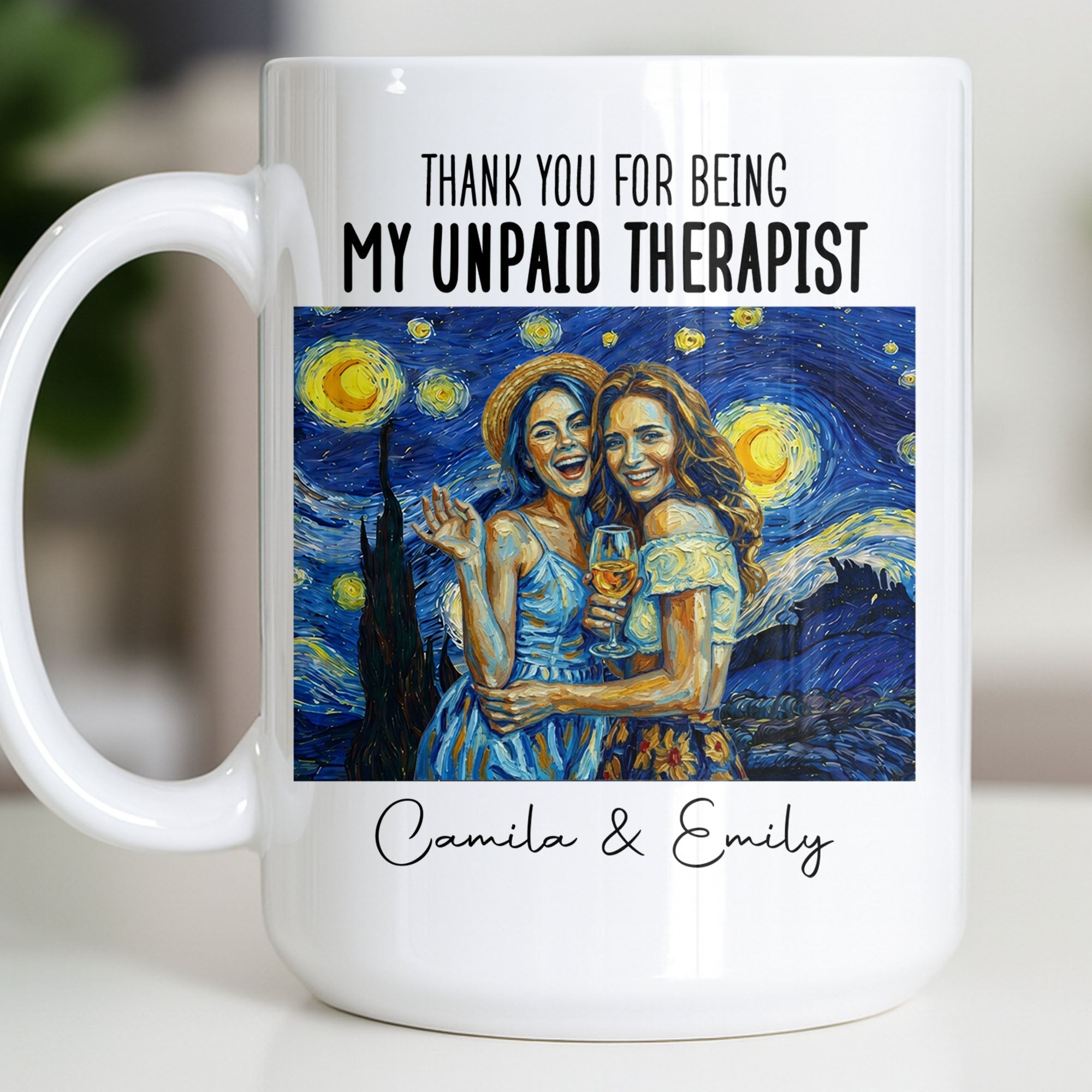 Personalized Photo Upload Coffee Mug for Best Friend Gift Edge-to-edge Mug GradoCreations