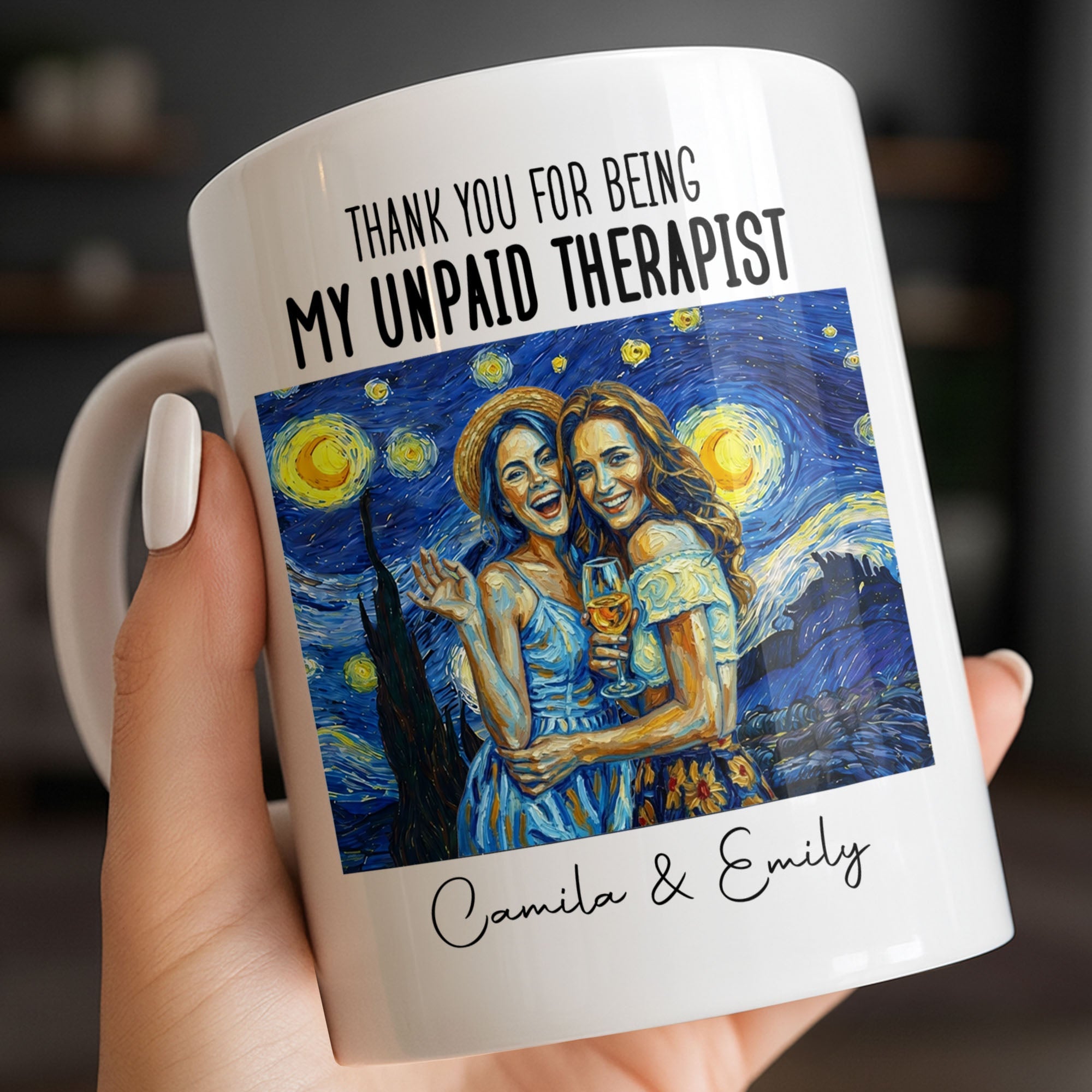 Personalized Photo Upload Coffee Mug for Best Friend Gift Edge-to-edge Mug GradoCreations