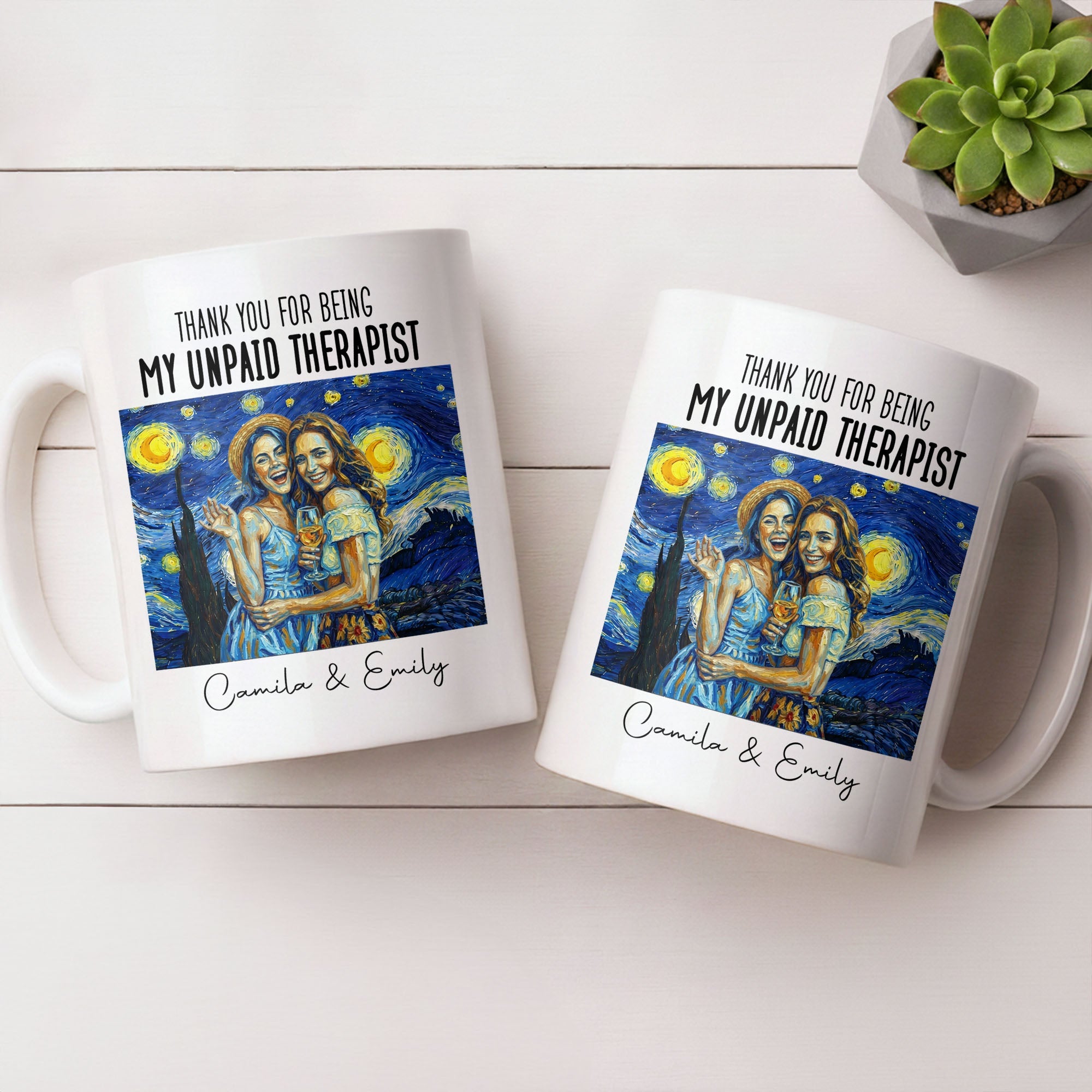 Personalized Photo Upload Coffee Mug for Best Friend Gift Edge-to-edge Mug GradoCreations