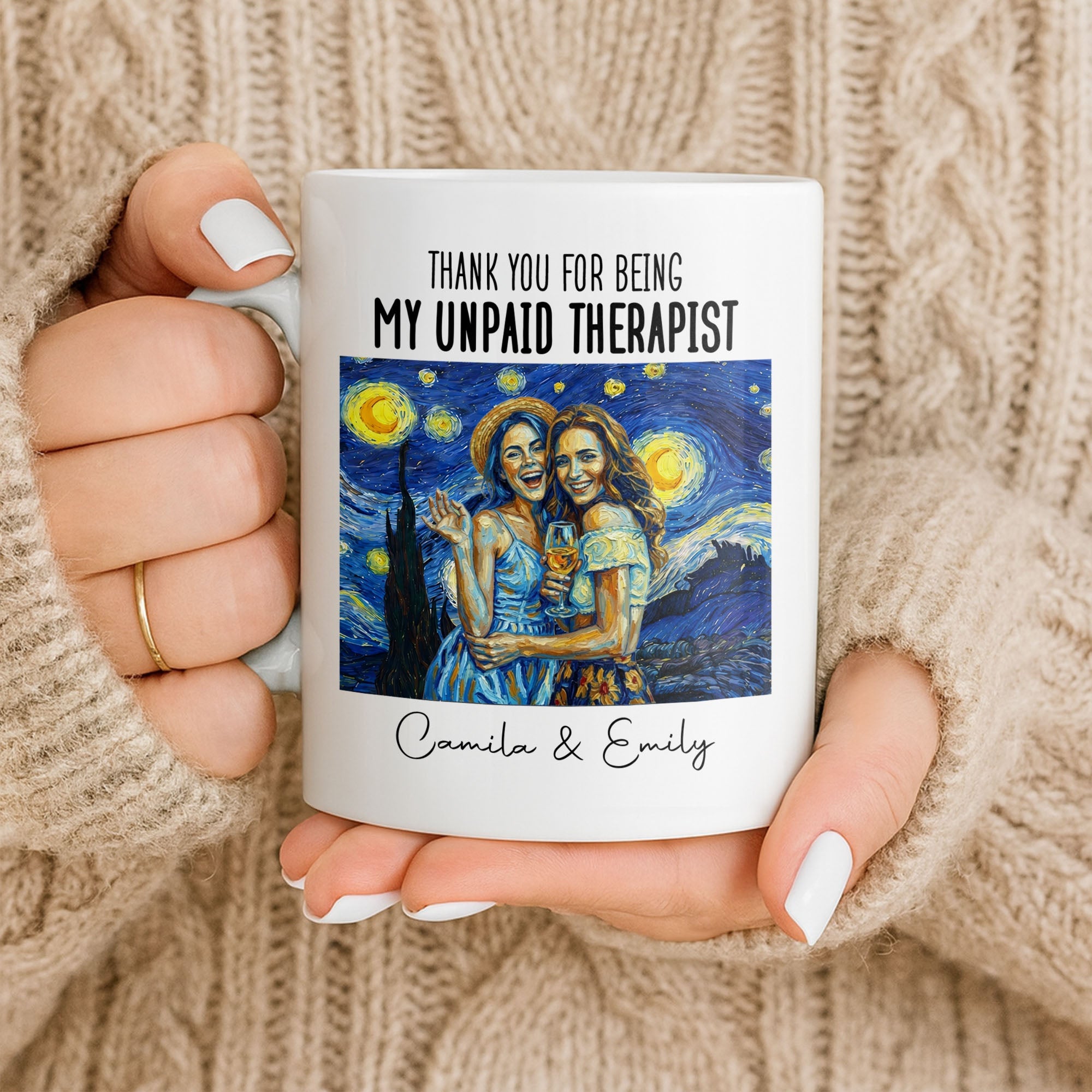 Personalized Photo Upload Coffee Mug for Best Friend Gift Edge-to-edge Mug GradoCreations