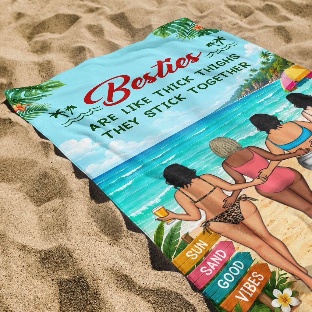 Personalized Beach Towel Custom Name Best Friend Gift for Summer Beach Towels GradoCreations