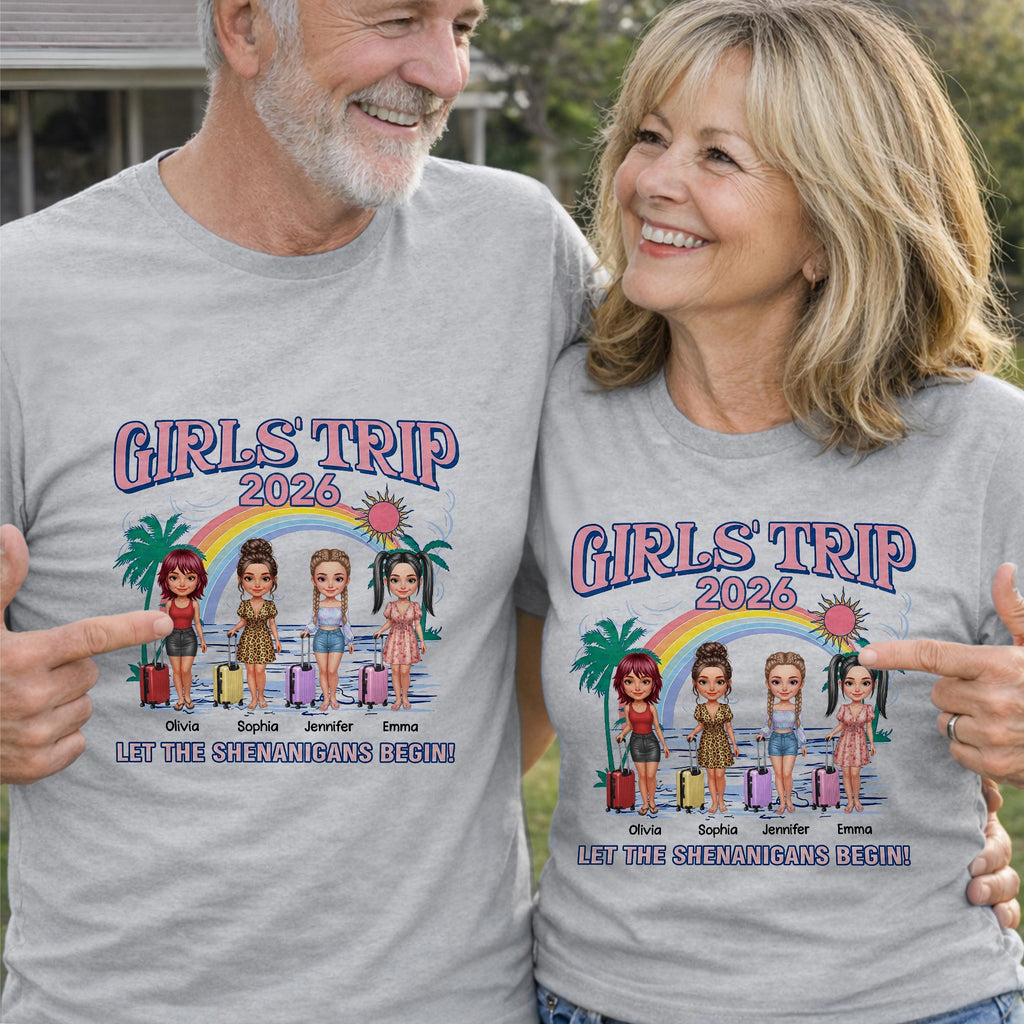 Personalized Girls Trip T-shirt Unisex Custom Design Gift Shirt GradoCreations