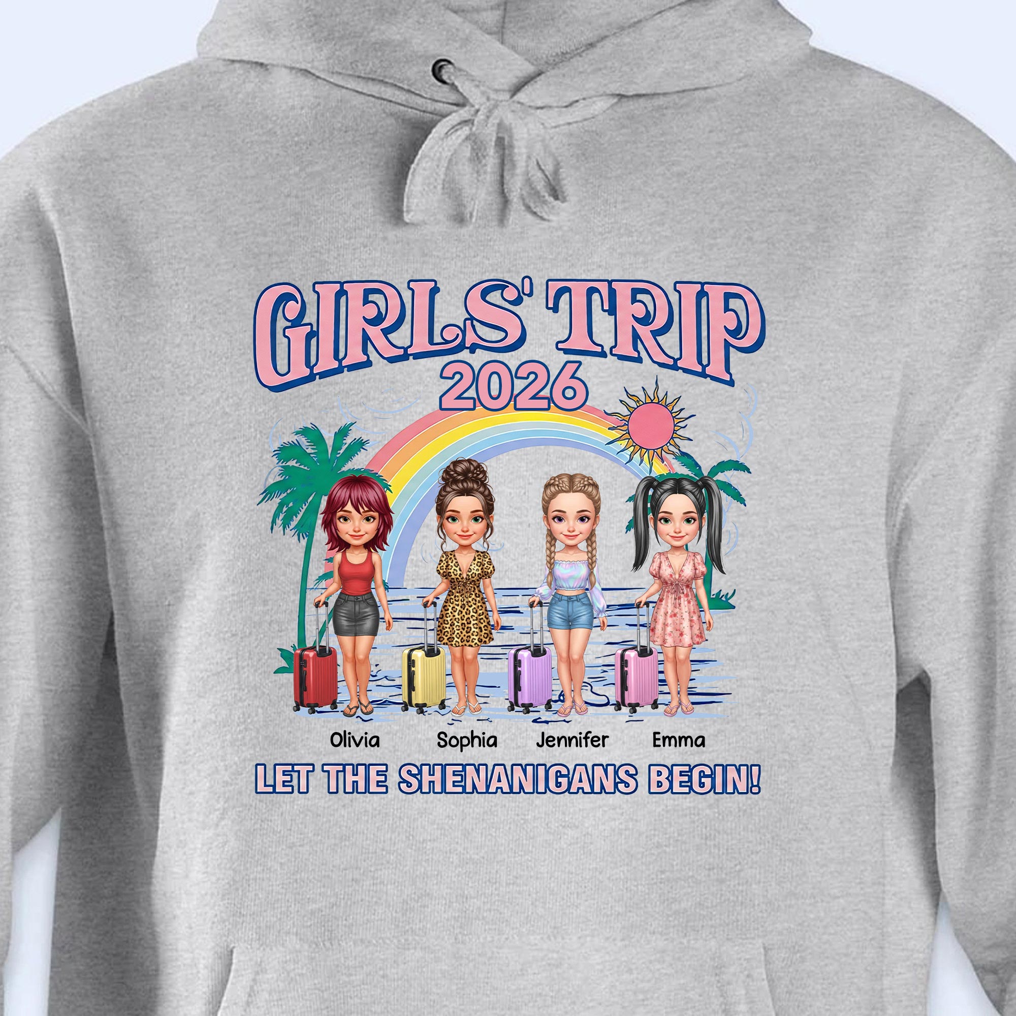 Personalized Girls Trip T-shirt Unisex Custom Design Gift Shirt GradoCreations