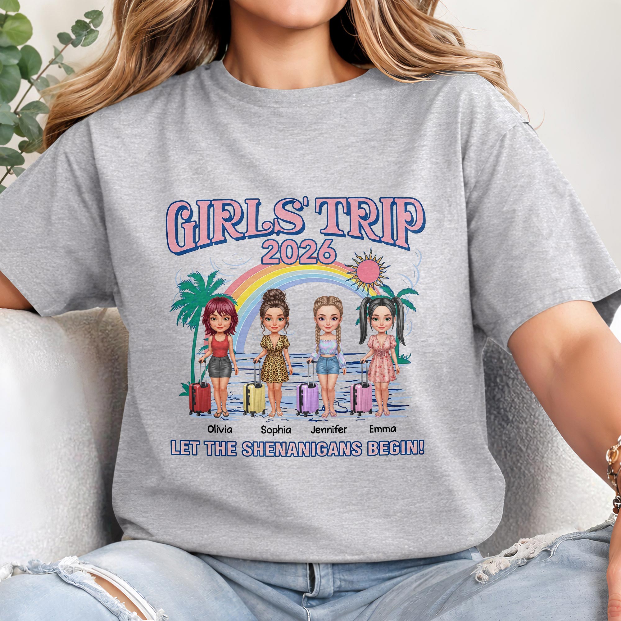Personalized Girls Trip T-shirt Unisex Custom Design Gift Shirt GradoCreations