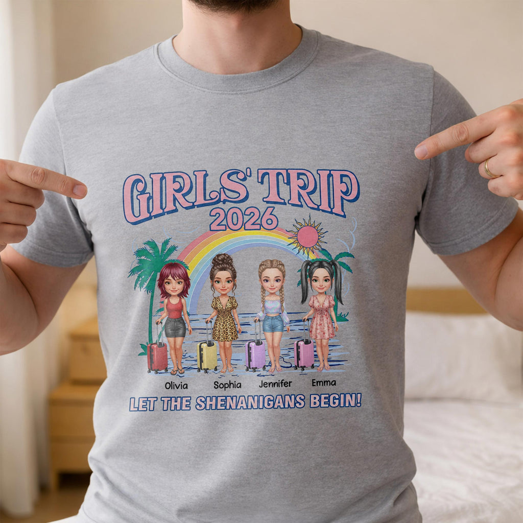 Personalized Girls Trip T-shirt Unisex Custom Design Gift Shirt GradoCreations