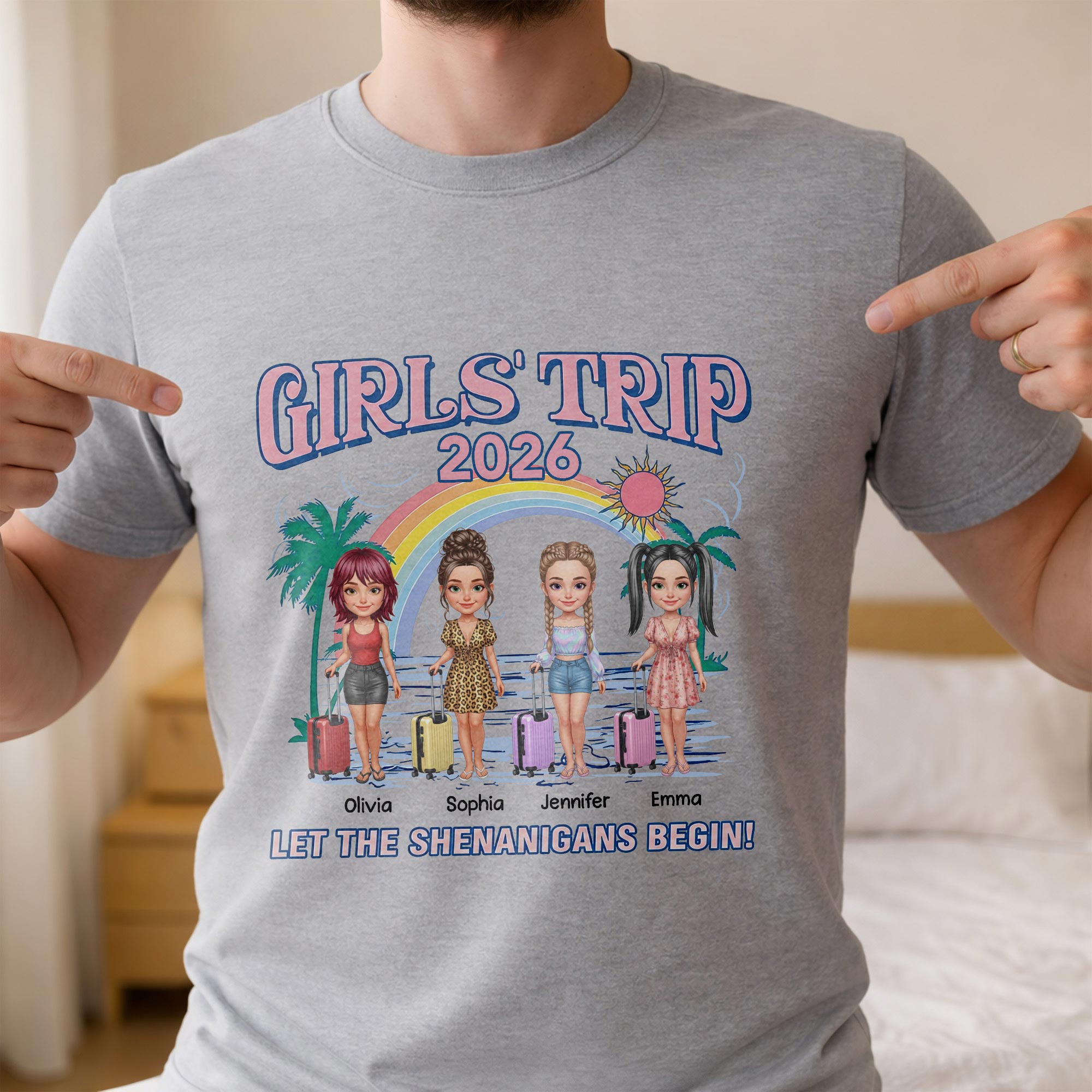 Personalized Girls Trip T-shirt Unisex Custom Design Gift Shirt GradoCreations