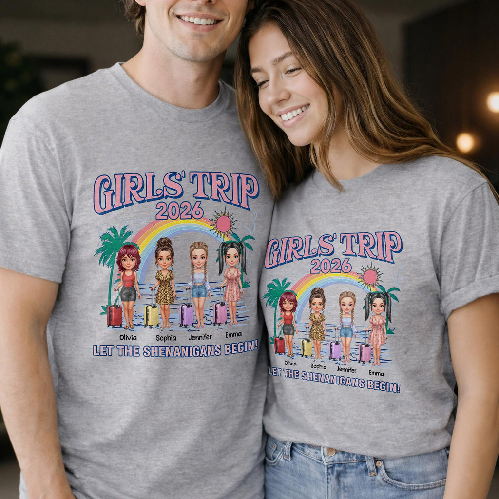 Personalized Girls Trip T-shirt Unisex Custom Design Gift Shirt GradoCreations