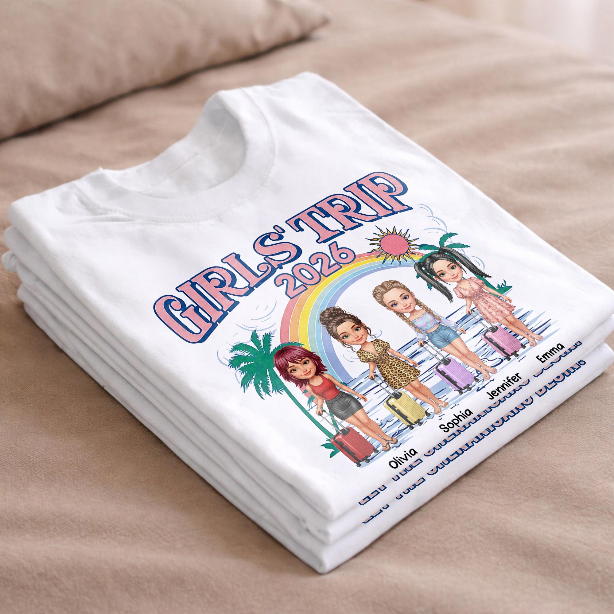 Personalized Girls Trip T-shirt Unisex Custom Design Gift Shirt GradoCreations
