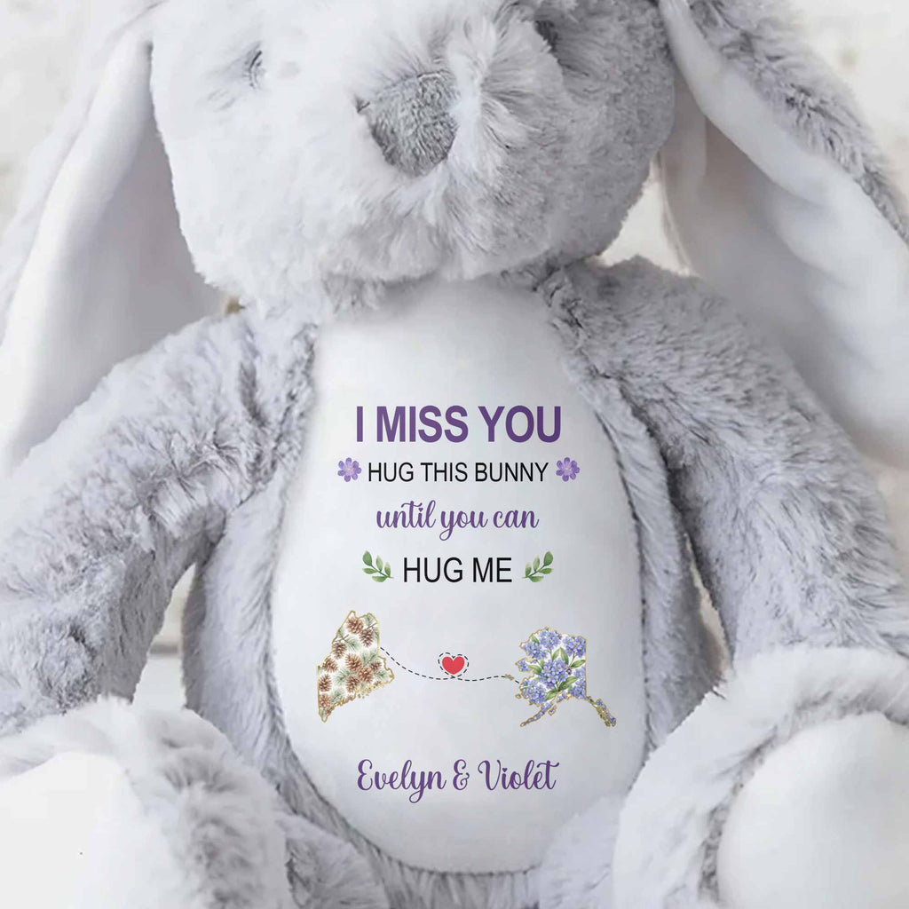 Personalized Stuffed Bunny Custom Name Gift for Best Friends Stuffed Bunny GradoCreations