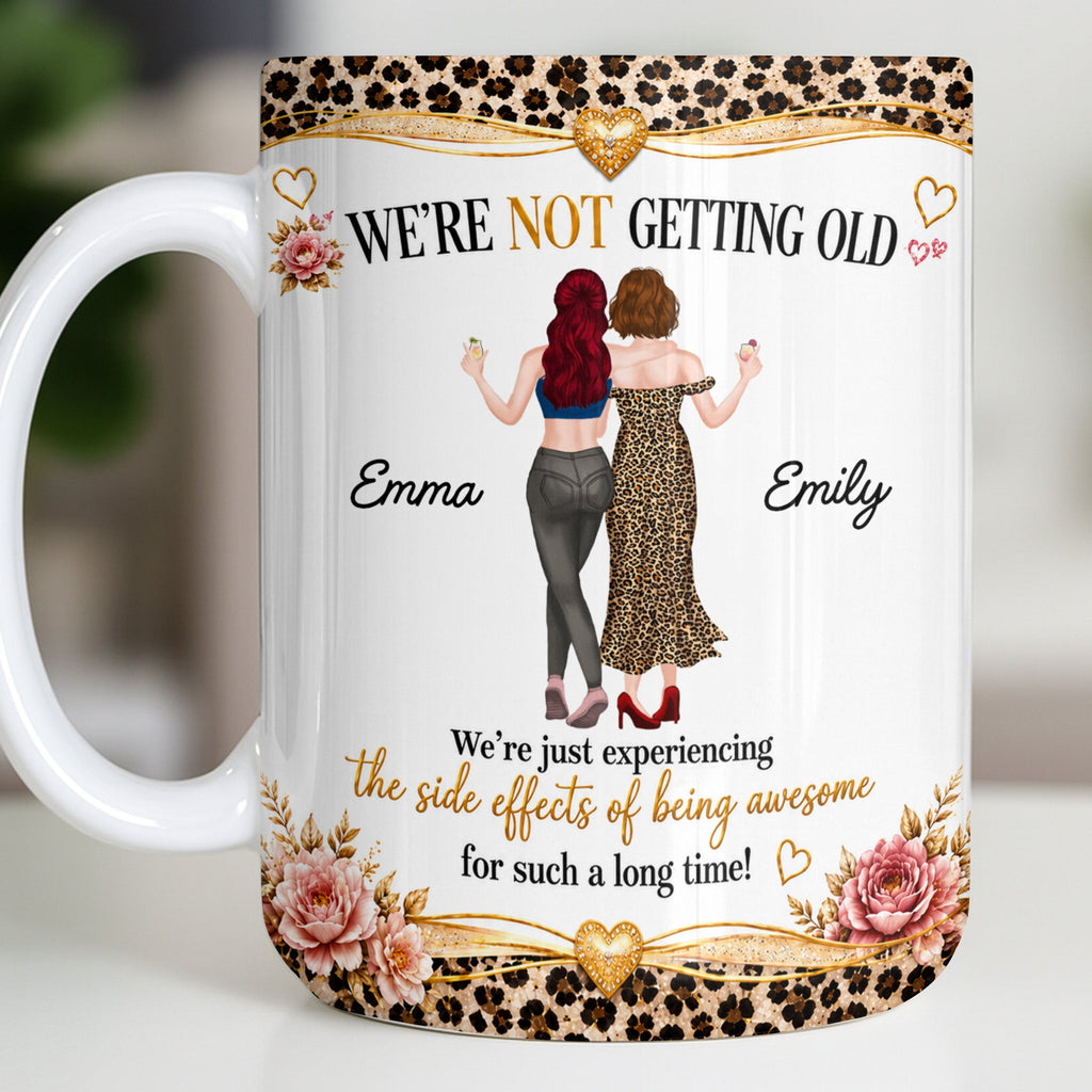 Personalized Leopard Print Coffee Mug Custom Name Gift for Best Friends Edge-to-edge Mug GradoCreations