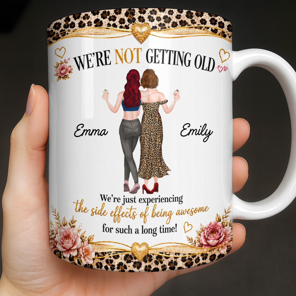 Personalized Leopard Print Coffee Mug Custom Name Gift for Best Friends Edge-to-edge Mug GradoCreations