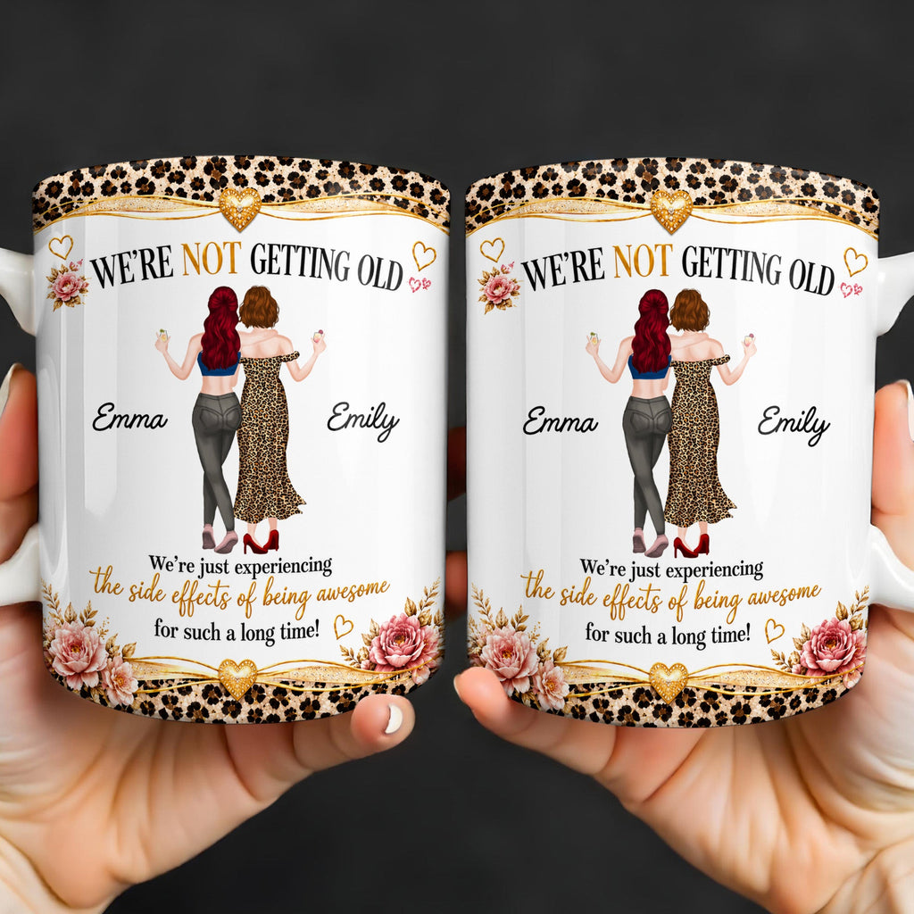 Personalized Leopard Print Coffee Mug Custom Name Gift for Best Friends Edge-to-edge Mug GradoCreations
