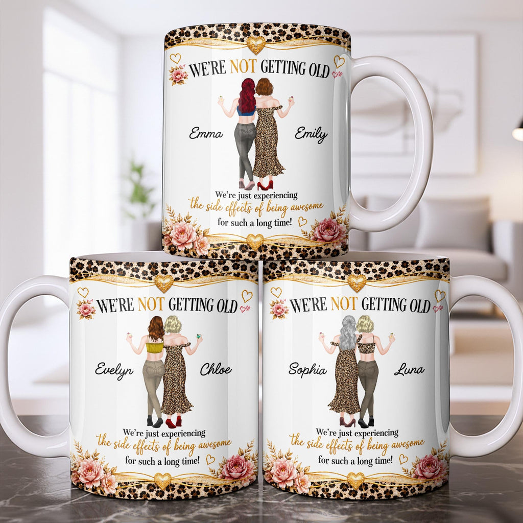 Personalized Leopard Print Coffee Mug Custom Name Gift for Best Friends Edge-to-edge Mug GradoCreations